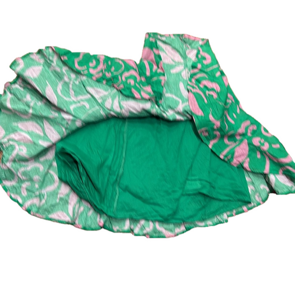 Anthropologie / Velvet Green Pink Elsa Printed Cotton Skirt | Size XS - Picture 4 of 6